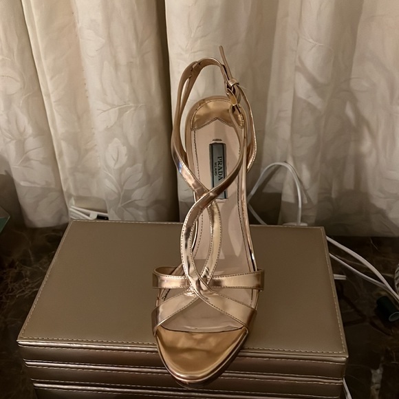 Prada rose gold sandal-worn only once! - Picture 2 of 3